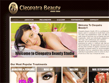 Tablet Screenshot of cleopatra-beauty.co.uk